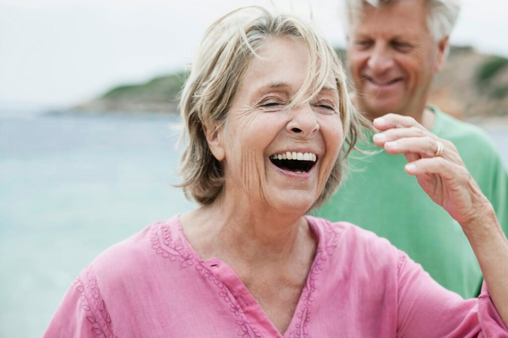 Spain, Senior couple at beach